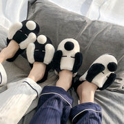 Winter House Fur Slippers Warm Cotton Shoes Lovers Couple Furry Slippers